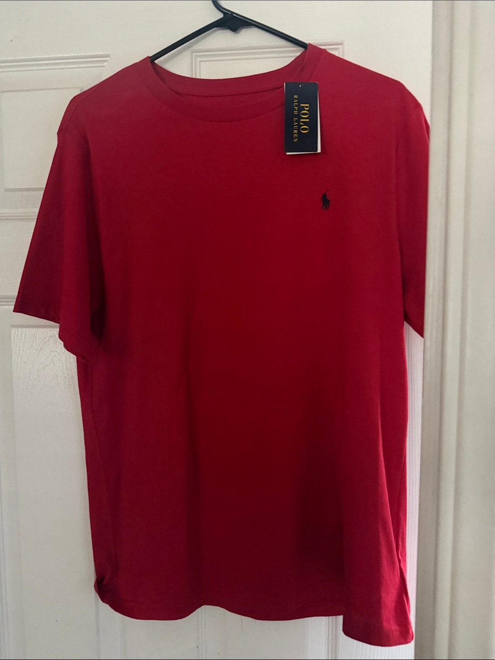 Ralph Lauren Red Short-Sleeve Crew Neck Tee with Polo Pony